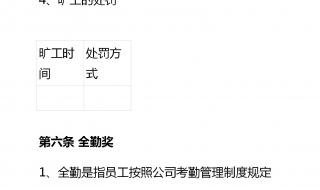 员工考勤管理制度